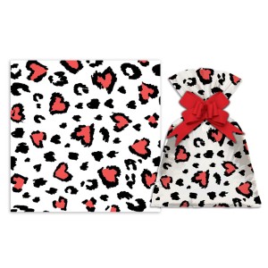 Saco De Presente 20x29 Perola - 50un - 892 Heart Print-1199100127