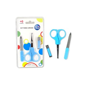 Kit para unhas com lixa,tesoura,cortador em azul-7794-29170