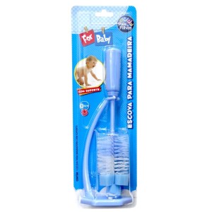 Escova para mamadeira azul com suporte-7825-42159