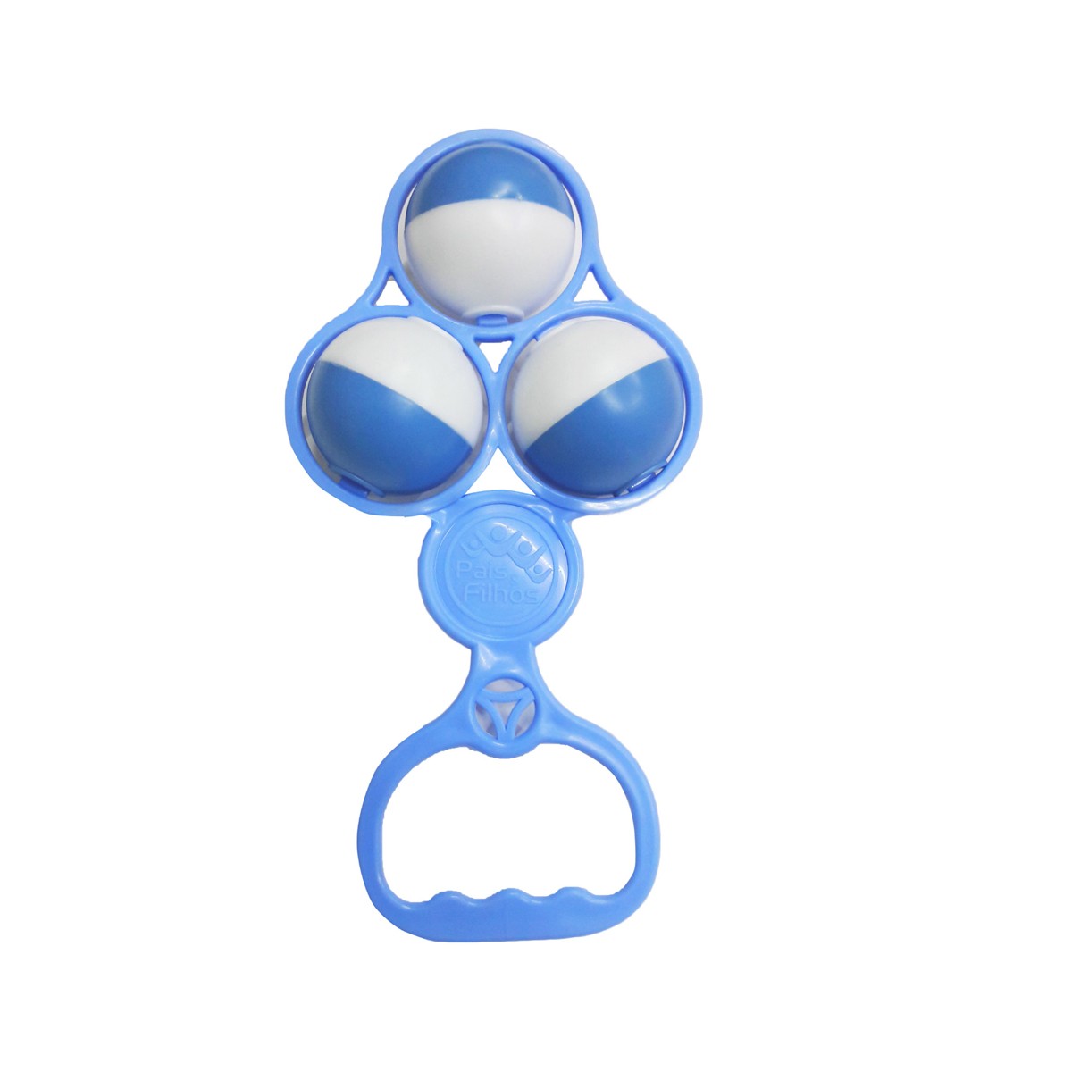 Chocalho azul com 3 bolas e segurador solapa-7860-37771