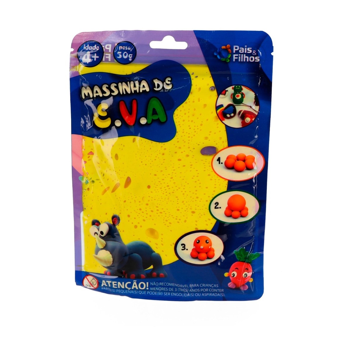 Kit de massinhas de modelar e.v.a cores sortidas-6993-14650