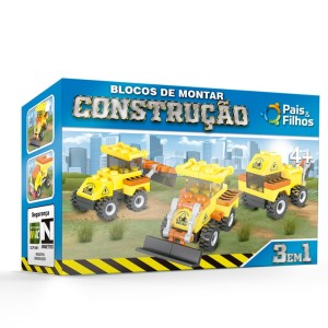 Blocos de montar construção com 3 formas de montar display com 16-14696-50893