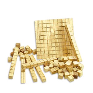 Jogo educativo material dourado 74 peças em madeira-2910-84748
