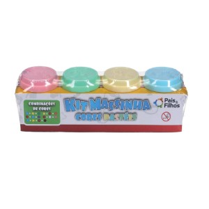 Kit De Massinhas De Modelar Cores Pastéis Sortida 4 Potes De 50g