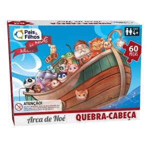 Quebra Cabeça Infantil Arca De Noé 60 Peças-2857-92149