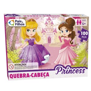 Quebra cabeça infantil princesas com 100 peças-7261-92439