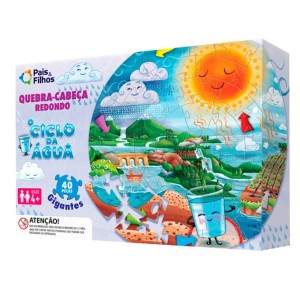 Quebra Cabeça Redondo Infantil Ciclo Da Água-790686-24334