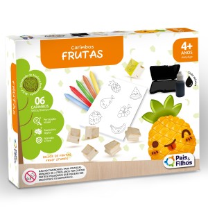 Brinquedo Carimbos Frutas Em Madeira Com Acessórios De Desenho-10799-66457