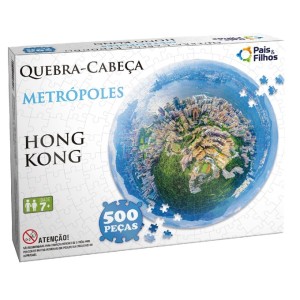 Quebra Cabeça Redondo Hong Kong Com 500 Peças