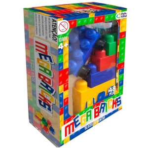 Blocos De Montar Mega Bricks Caixa Com 48 Peças-2211-72850