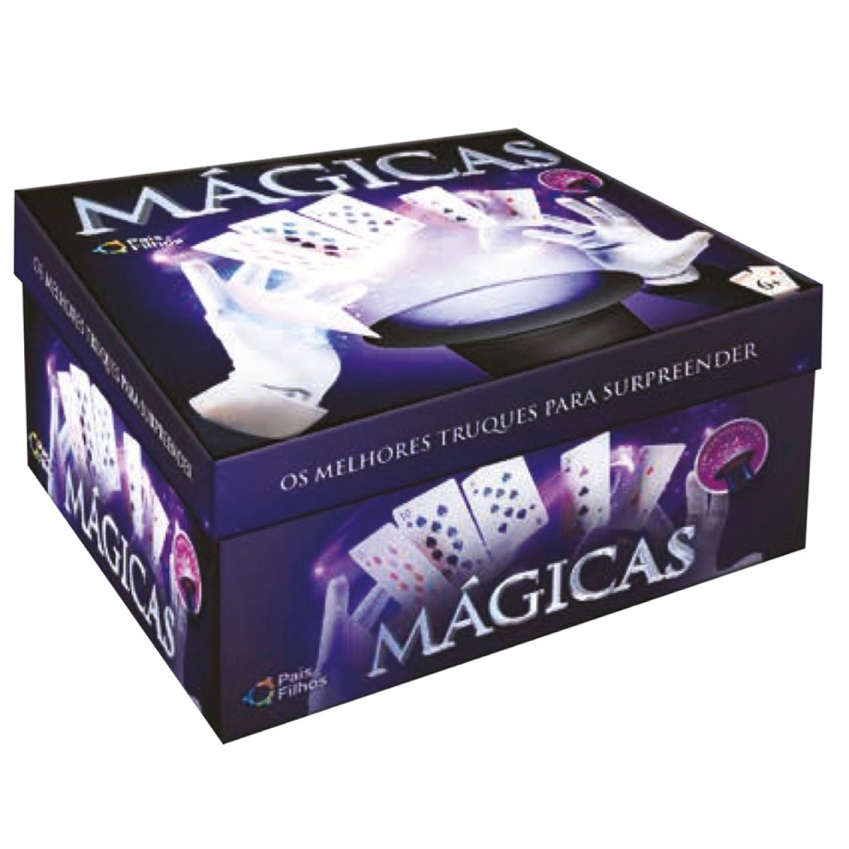 Kit de mágica infantil com 30 truques,varinha e cartola-7282-23566