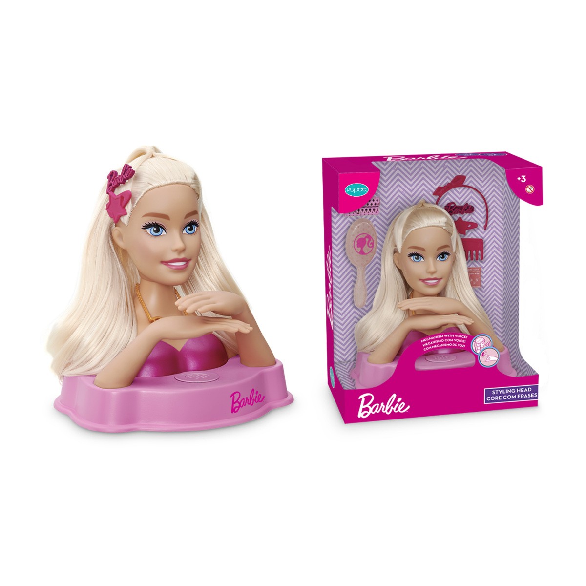 Barbie que Fala 12 Frases e tem Acessórios para Pentear e Maquiar-1291-25734