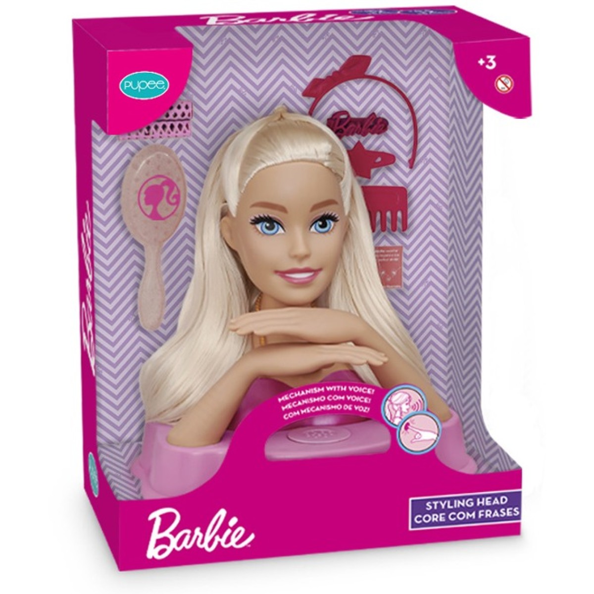 Barbie que fala 12 frases e tem acessórios para pentear e maquiar-1291-63720