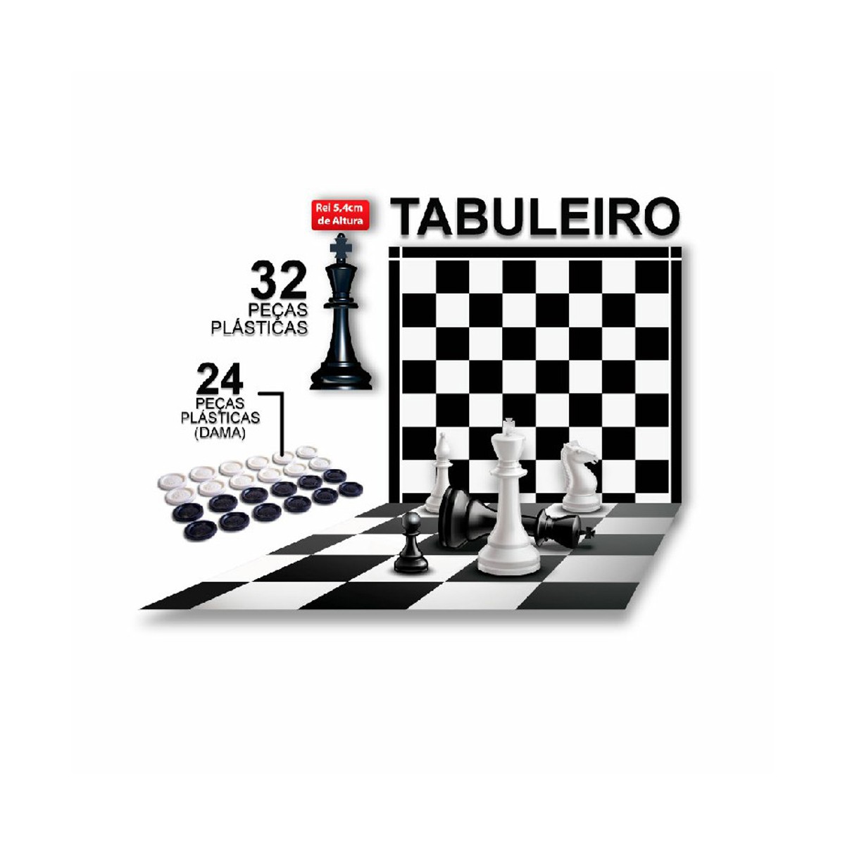 Jogo de tabuleiro xadrez e dama-2811-37553