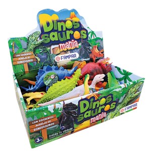 Brinquedo Dinossauros Mania Display 12 Unidades