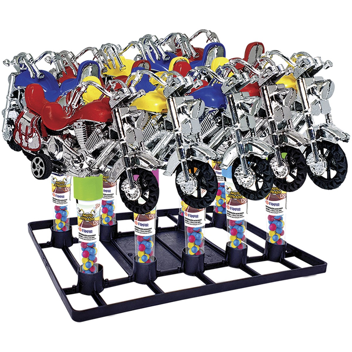 Confeito moto strada display c/ 10 unidades-27058054-74086