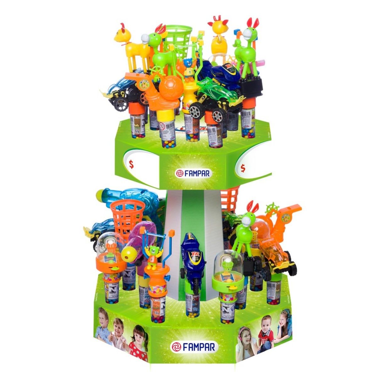 Kit combo verde 64 brinquedos sortidos para expor-27058137-33423