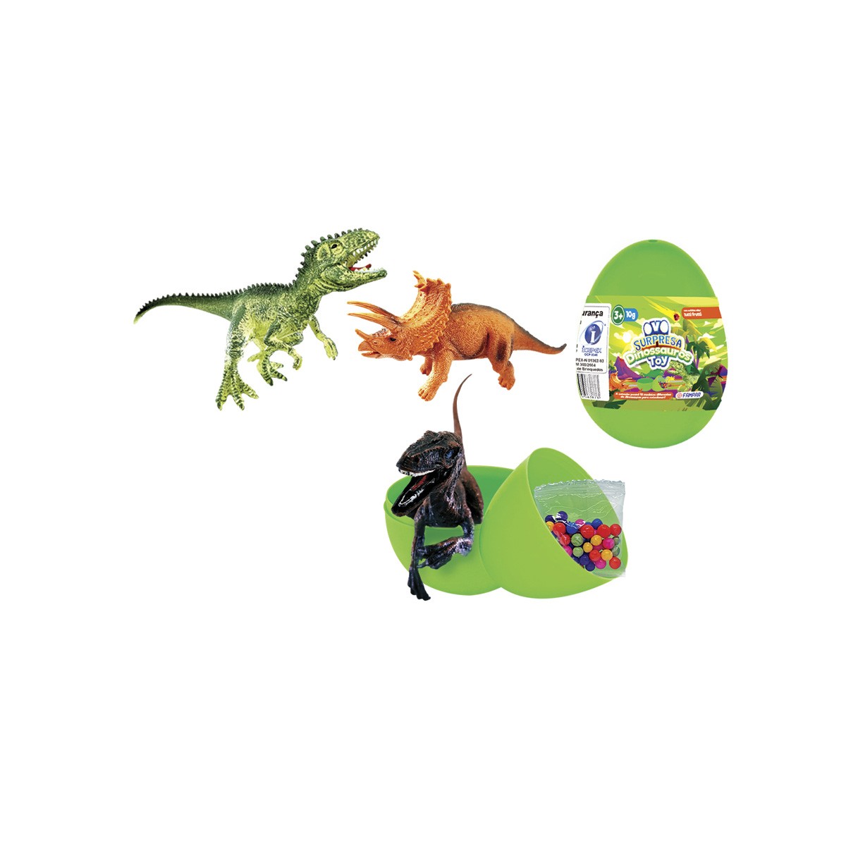 Ovo Surpresa com Dinossauro de Brinquedo Display com 18 unidades-21085002-92577