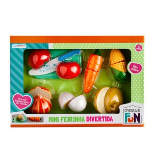 Kit Legumes Feirinha Creative Fun Com 6 Legumes Com Velcro