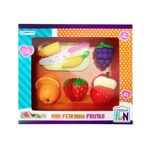 Kit Frutinhas Mini Feirinha Creative Fun Com 5 Frutas Com Velcro