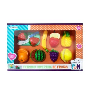 Kit Frutinhas Feirinha Creative Fun Com 8 Frutas Com Velcro