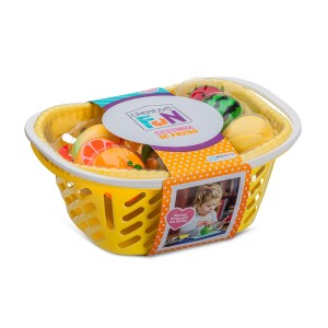 Kit Cesta Frutinhas Creative Fun Com 6 Frutas Com Velcro