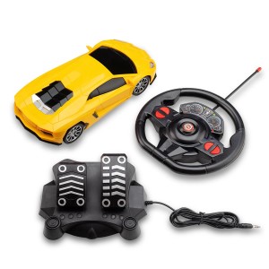 Carro De Corrida Amarelo Nitro De Controle Com Volante E Pedal-BR1145-65628