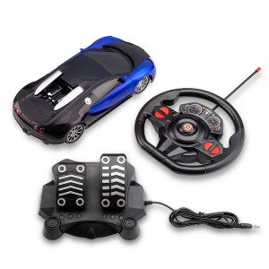 Carro De Corrida Preto E Azul Midnight De Controle Com Volante-BR1146-93425