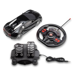 Carro De Corrida Preto Midnight De Controle Com Volante E Pedal-BR1147-46615