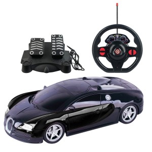 Carro De Corrida Preto Midnight De Controle Com Volante E Pedal-BR1147-71384