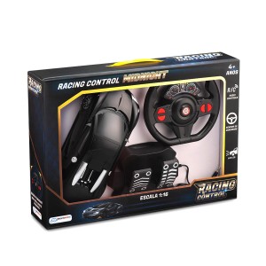 Carro De Corrida Preto Midnight De Controle Com Volante E Pedal-BR1147-97786