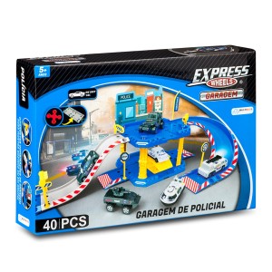 Express Wheels Garagem Policia 40 Pecas - Br1237-BR1237-19479