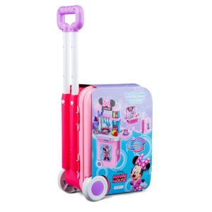 Maleta De Viagem Cozinha Minnie Mouse 3 Em 1 Com Rodinha