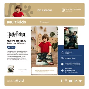 Quebra-cabeca 3d Battle Harry Potter 300 - Br1323-BR1323-65414