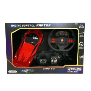 Carro De Corrida Vermelho Raptor De Controle Com Volante E Pedal-BR1336-32626