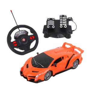 Carro De Corrida Laranja Raptor De Controle Com Volante E Pedal-BR1337-26931