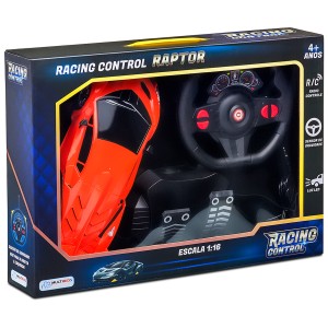 Carro De Corrida Laranja Raptor De Controle Com Volante E Pedal-BR1337-97113