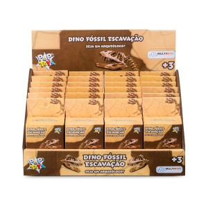 Brinquedo Fóssil Escavação Dinossauro Display Com 24 Peças