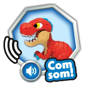 Dinossauro T-rex Vermelho Com Som-BR1468-36651