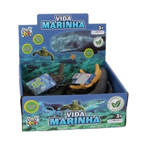 Brinquedo Vida Marinha Display Com 12 Peças Sortidas