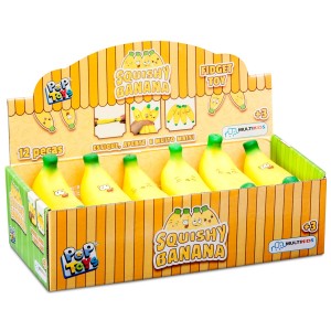 Brinquedo Squishy Banana Display Com 12 Peças Sortidas