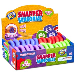 Brinquedo Snapper Sensorial Display Com 12 Peças Sortidas