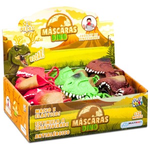 Máscara Dinossauro Display Com 24 Peças Sortidas