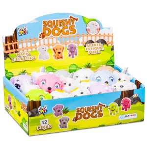 Brinquedo Squishy Cachorrinho Display Com 24 Peças Sortidas