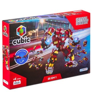 Cubic 25 Em 1 Steel Robot 575 Pcs - Br1617-BR1617-43656