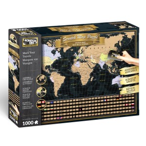 Quebra Cabeca Scratch-off Mapa Mundi 200 - Br1626-BR1626-33475