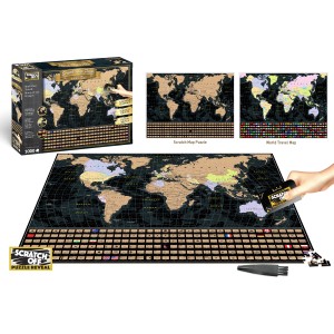 Quebra Cabeca Scratch-off Mapa Mundi 200 - Br1626-BR1626-81176