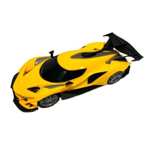 Carro De Corrida Amarelo Thunder Controle Com Volante, Pedal 43cm