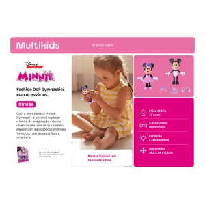 Minnie Fashion Doll Gymnastic Com Acesso - Br1686-BR1686-37333