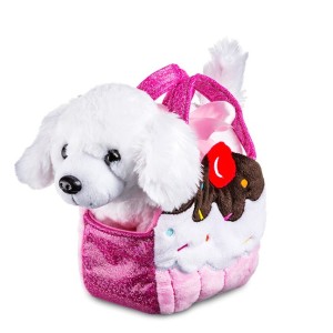 Bolsa De Pelúcia Rosa Com Cachorrinho Poodle